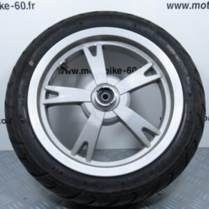 Roue avant Peugeot Kisbee 50 4t Ph1 (110/70-12) (2.75×12) (grise)
